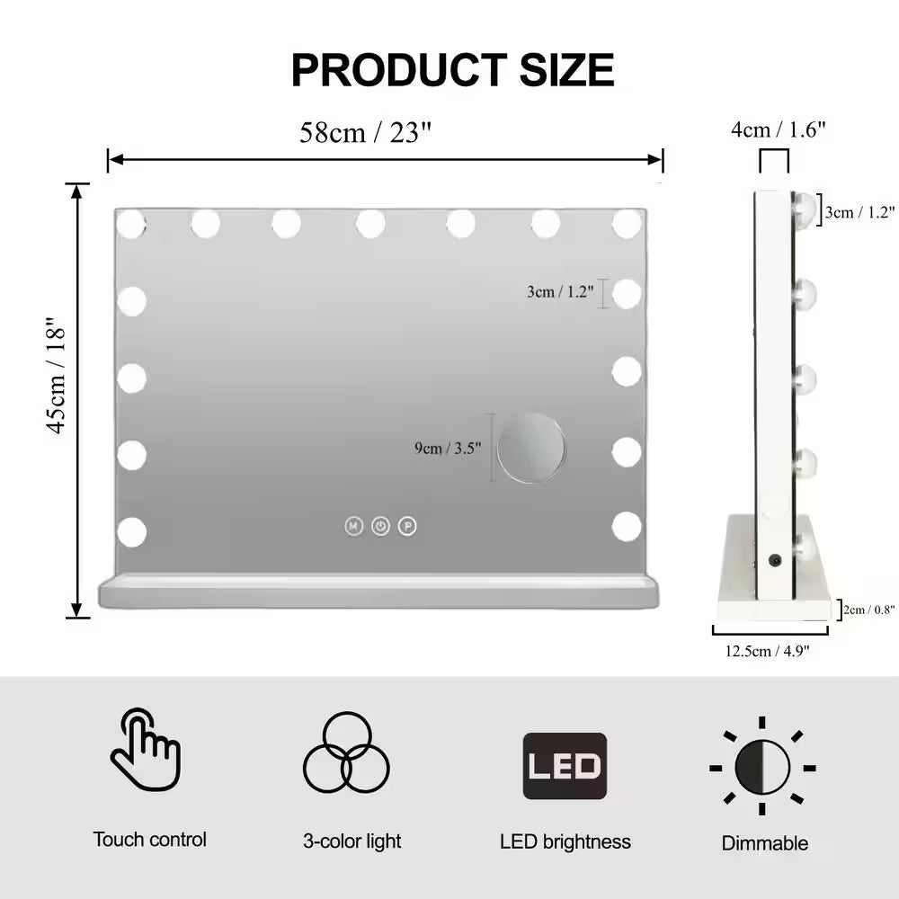 Frameless LED Vanity Mirror